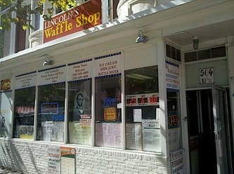 A freshly made plate at Lincoln's Waffle Shop