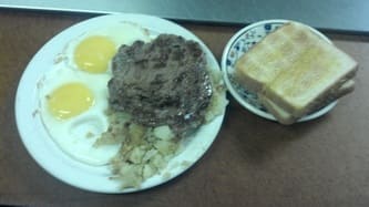 The griddle and counter at Lincoln's Waffle Shop